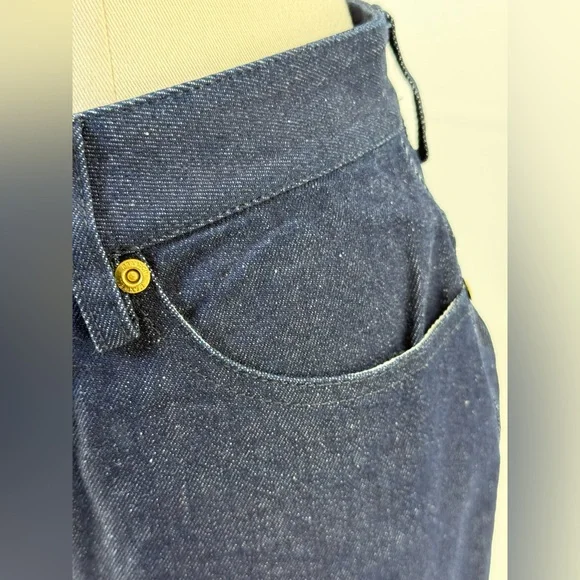 Brandon Maxwell High Rise Classic Straight leg Skinny Dark Blue Denim Size 28 - Picture 7 of 16